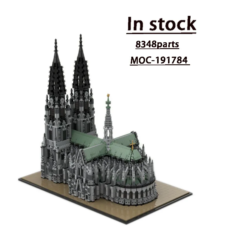 MOC-191784 Cologne Cathedral Street View Building Block Model 8348 Parts MOC Creative Boy Birthday Building Block Toy Gift