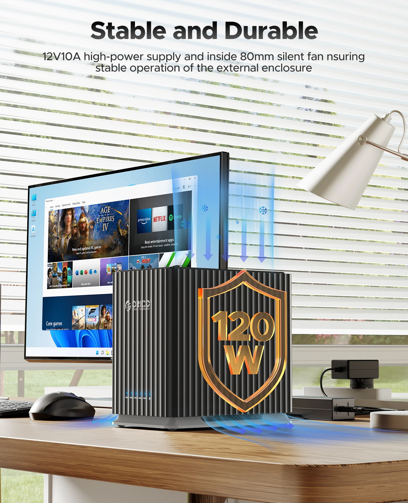 ORICO 2.5 e 3.5 pollici Type-C HDD Docking Station 110TB Max 5 Bay Custodia per disco rigido HDD SDD Docking Station per PC Hard Disk Box