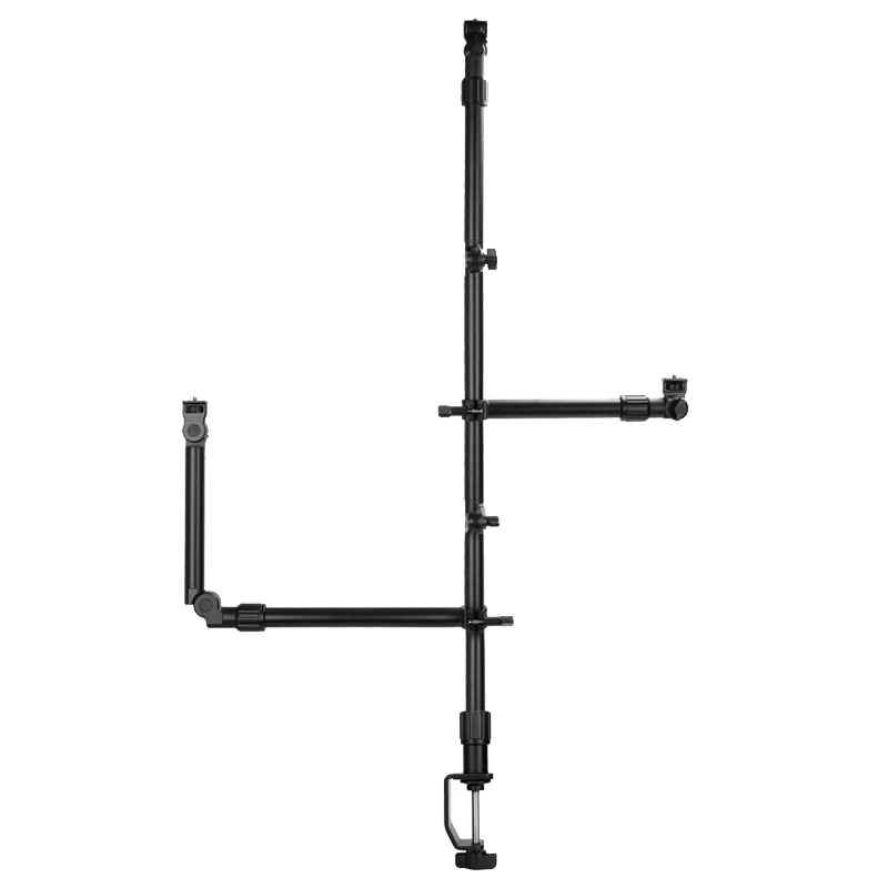 Braccio flessibile per trasmissione in diretta, supporto da tavolo, morsetto per braccio per fotocamera, supporto per webcam, braccio per microfono, per fotocamera webcam, luce a LED
