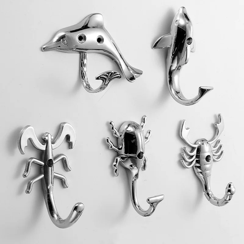 Nordic Animal Creative Single Hanging Clothes Hook Zinc Alloy Cabinet Bedroom Door Top Hook Wall Coat Hook