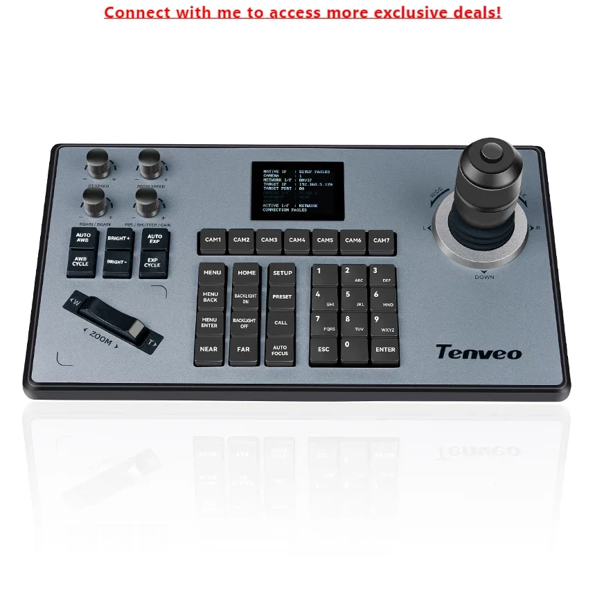 

Tenveo PTZ Camera 4D Joystick Controller NDI POE Keyboard Controller