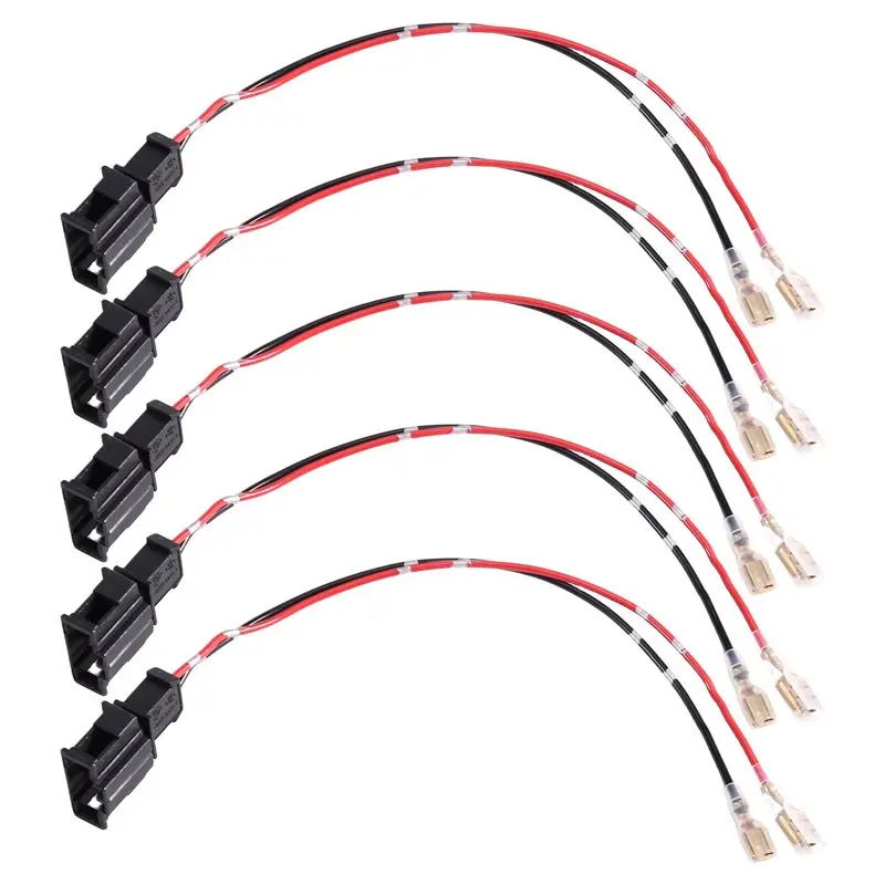 Car Audio For VW Skoda MG Compatible 5Pcs Speaker Adapter Wire Harness Lossless Horn Cable For Car Sub Woofer Bass Horn Plug