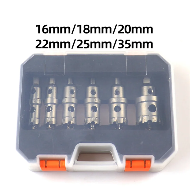 Il set di seghe a tazza in lega A43F-16-35 mm è adatto per utensili di perforazione per utensili di lavorazione dei metalli in lamiera di ferro in acciaio inossidabile