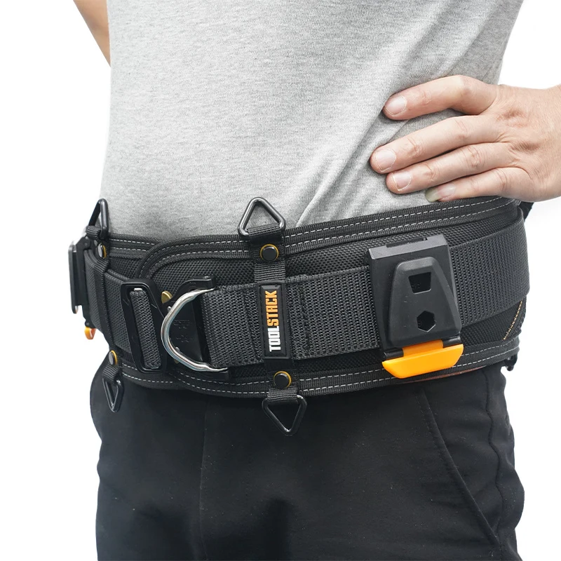 Cinto Tático Robusto de Metal com Fivela Automática, Cinto de Ferramentas Dupla Camada Reforçado para Homens, Cinto para Trabalho de Construção ao Ar Livre