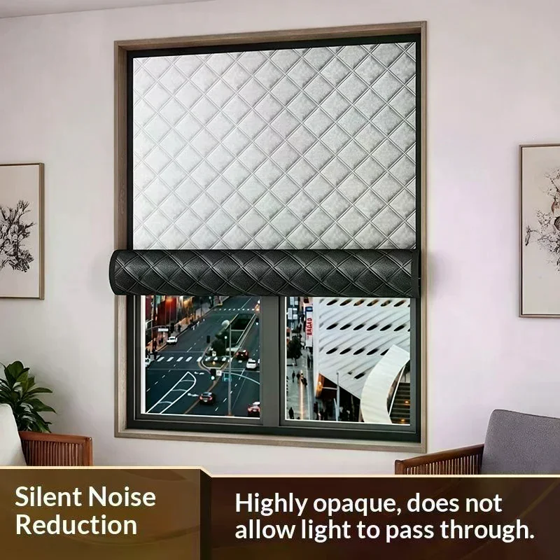 No Drill Soundproof Window Curtain Magic Tape Thermal Insulation Blackout Curtain For Bedroom Home Window Shade