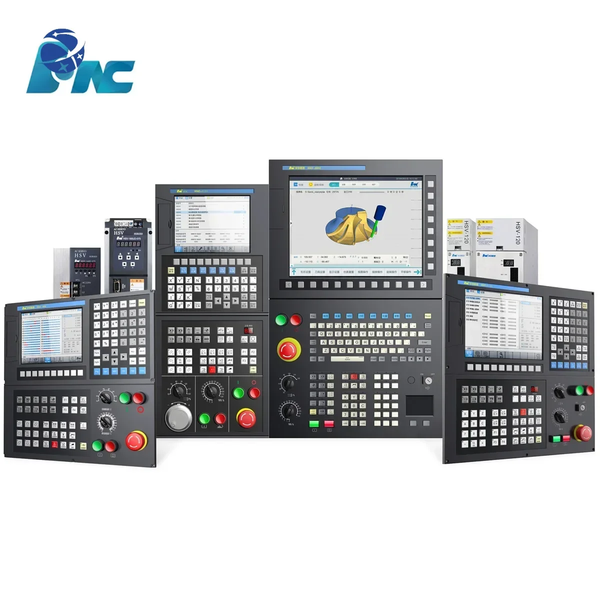 

HuazhongCNC HNC 2 3 4 or 5 axis CNC Controller for Turning Lathe and Milling Center