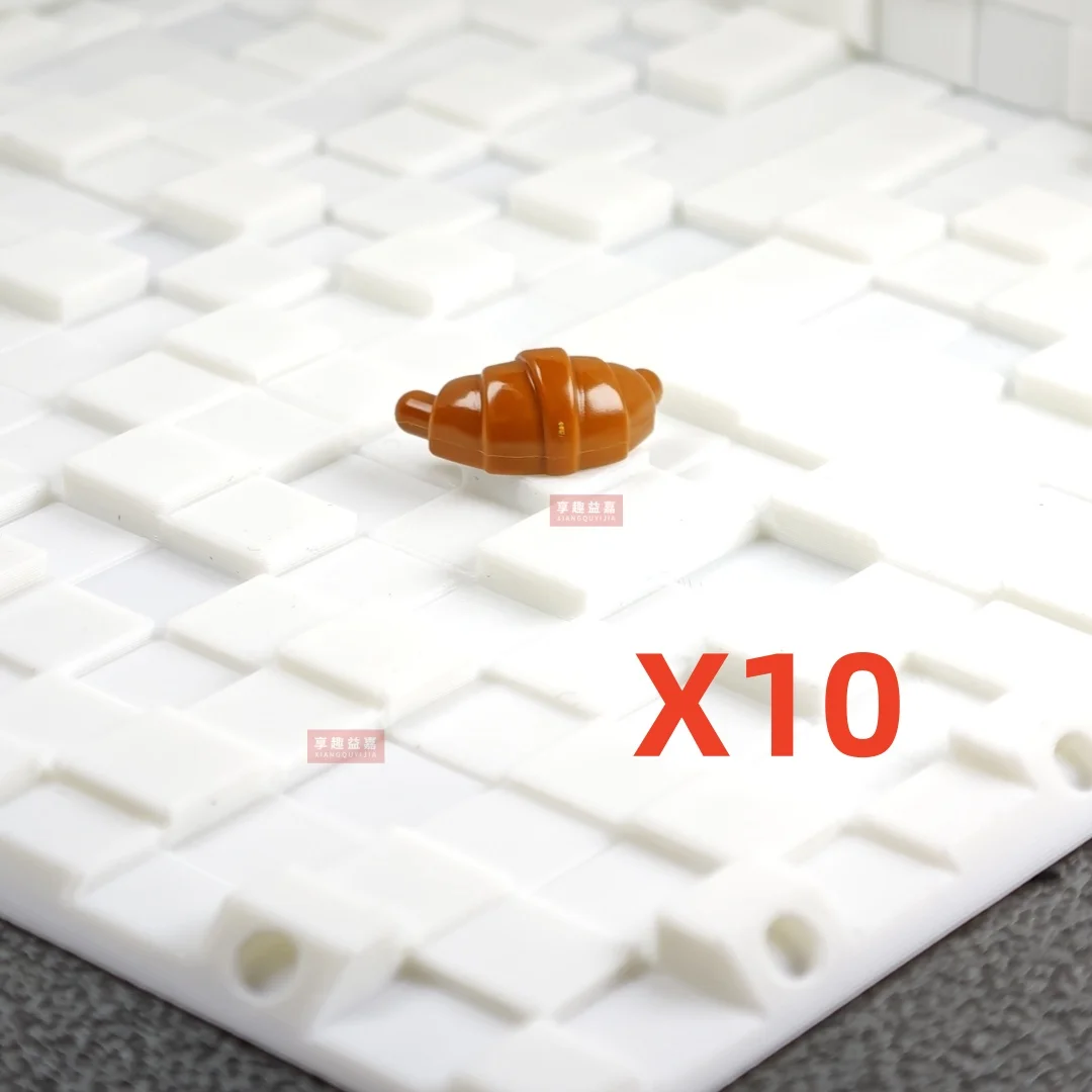 MOC City Food Building Blocks Mini Accessories Apple Fish Hot Dog Ice Cream Chicken Pizza Figures Bricks Kit Compatible Toy view 5