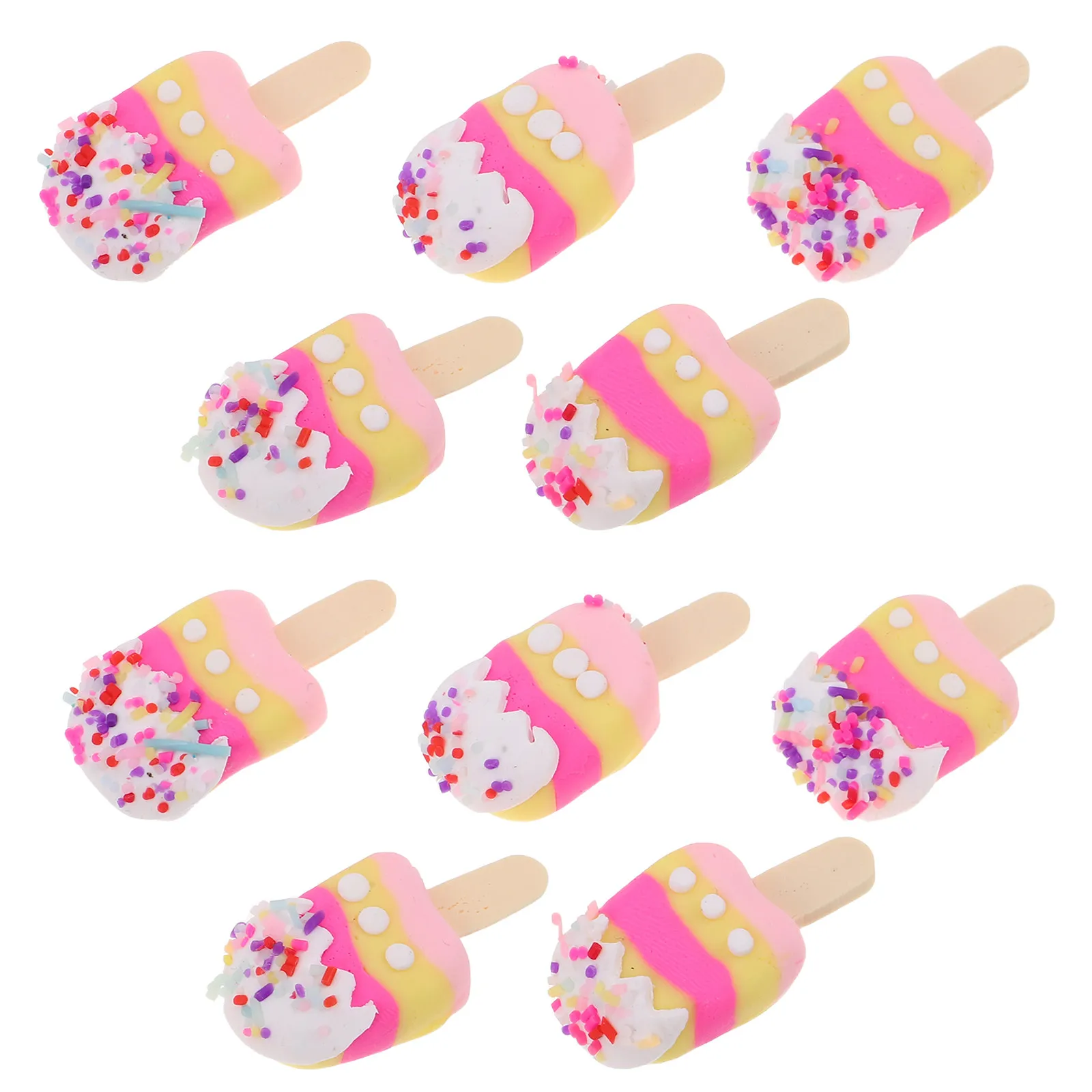 

20 шт. милых кабошонов в виде мороженого, плоские подвески из полимерной глины для украшения бантов для волос, изготовления серег, браслетов, ювелирных изделий, поделок своими руками