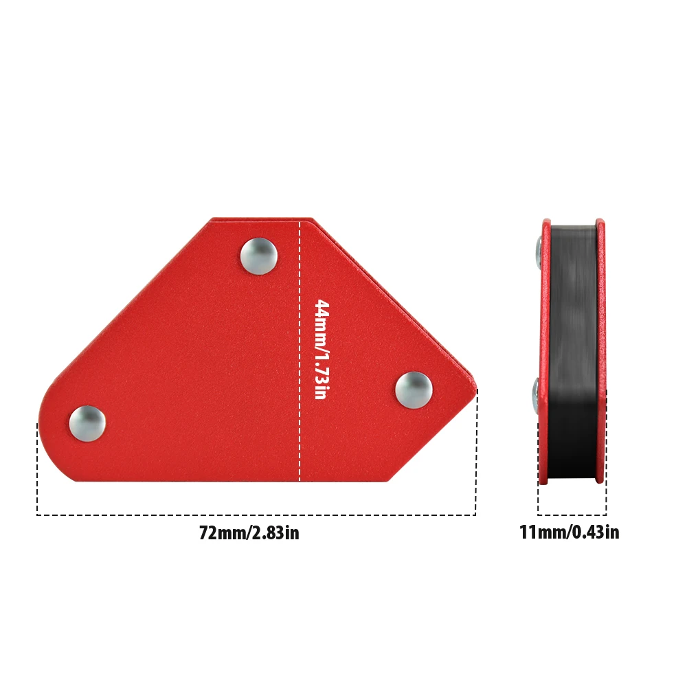 4 buah peralatan las magnetik 45 ° 90 ° 135 °, alat pengukur posisi Las Magnet banyak sudut