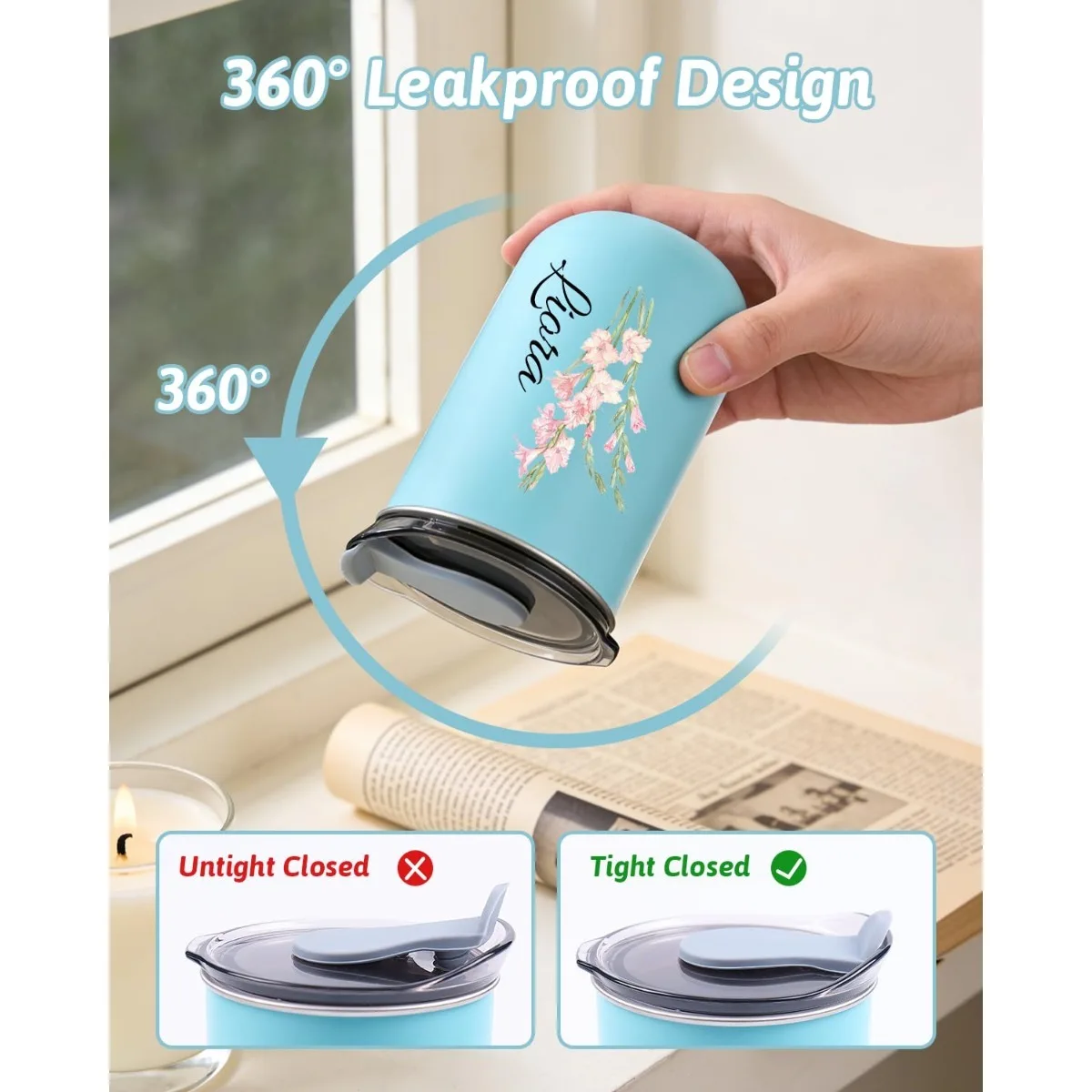 Custom Metal Stainless Steel Car Cup Insulated Water Bottle Coffee Mug, Gift For Family Friends Travel Outdoor Fitness Sports view 5