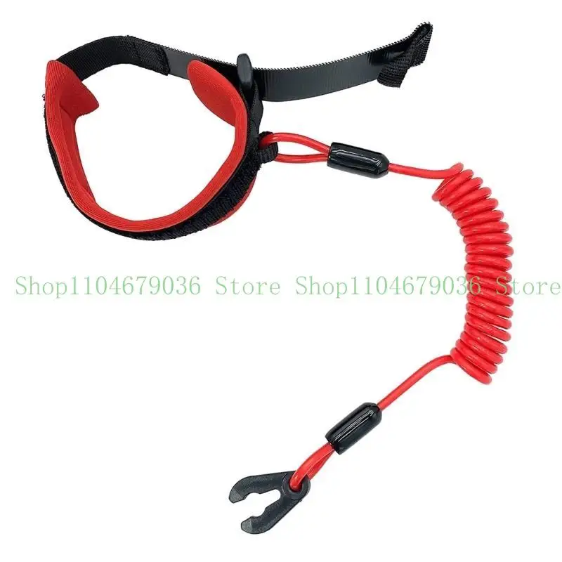 

652F Boat Engine Emergency Stop Safety Lanyard Cord Replacement for Outboard Motor 160cm/63inch Long