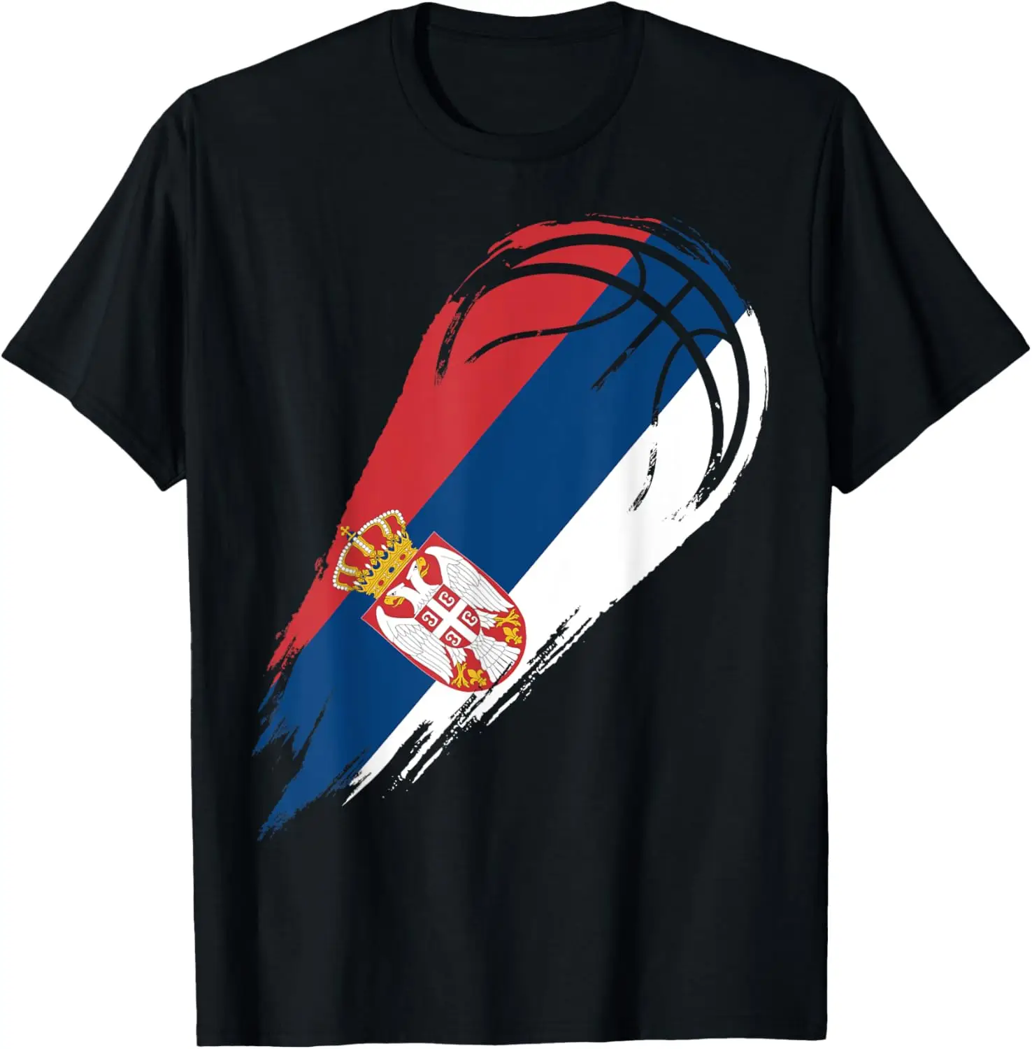 

Basketball with flag of Patriotic Serbia T-Shirt