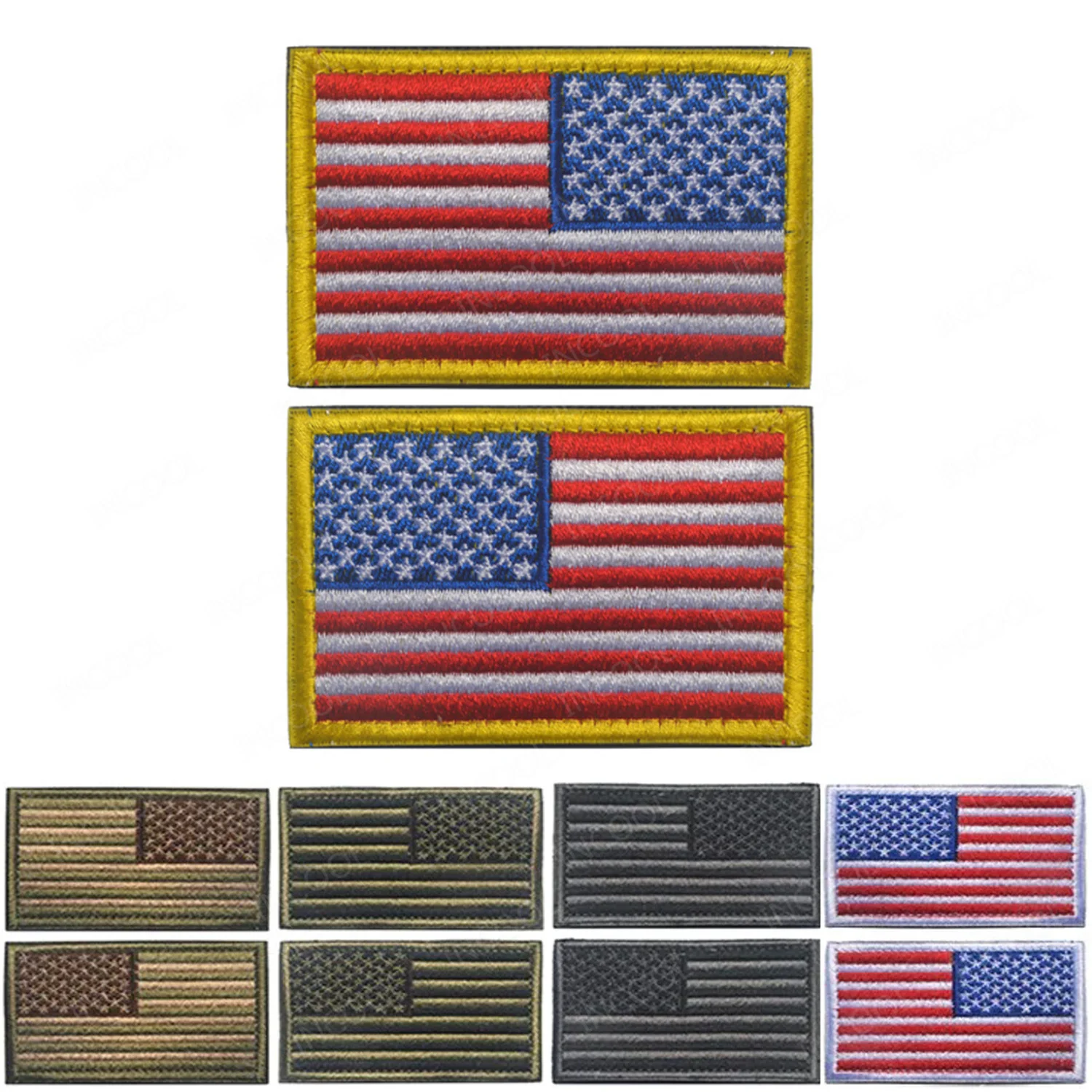 USA Flag Patch American US United States of America Regular and Reverse Tactical Patches For Uniform Jackets Cap Armband Badges