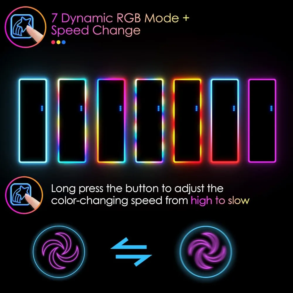 RGB Full Body Mirror Mirrors Full Length Mirror With LED Lights 7