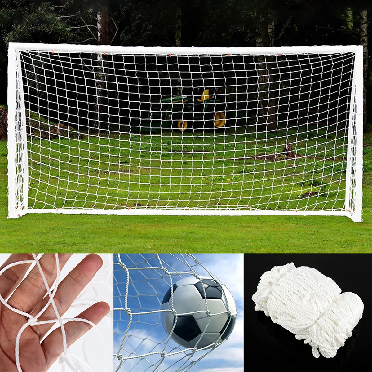 Soccer Goal Net Football Training Net Anti-impact Football Post Net Foldable Portable Soccer Net for Club School Football Match