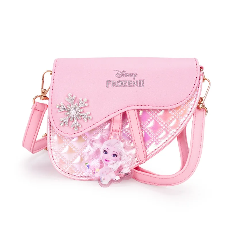 Disney Girls\' Handbag Frozen Princess Elsa Cartoon PU Messenger Bags for Girls Fashion Shoulder Bag Kids Coin Purse Gifts