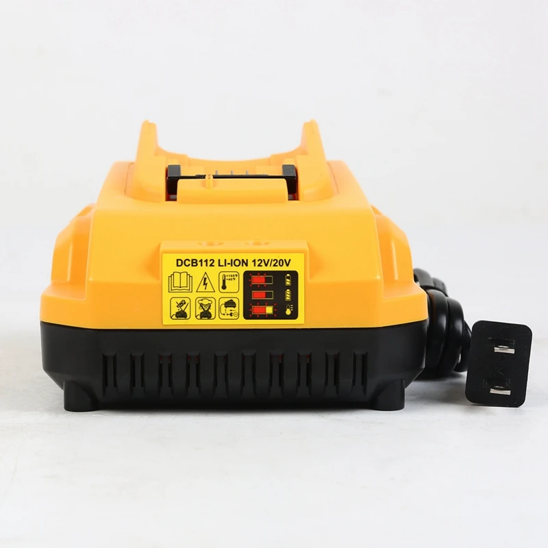 Pengisi daya baterai DCB112, untuk baterai Dewalt 10.8V/18V 20V, colokan US