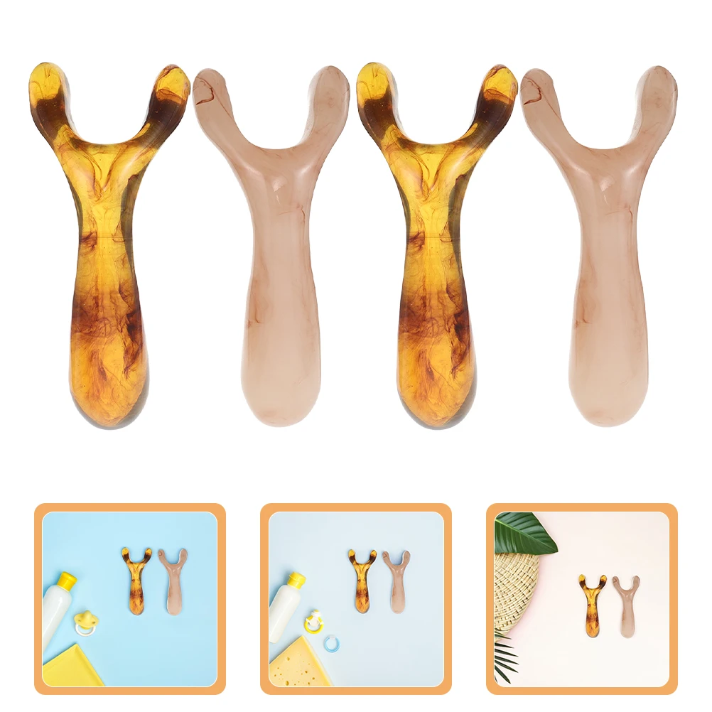 

4 шт., массажный скребок из смолы, многофункциональная палочка для массажа носа, массажер для головы, массажер для акупунктурных точек, инструмент для салона красоты, домашнее использование
