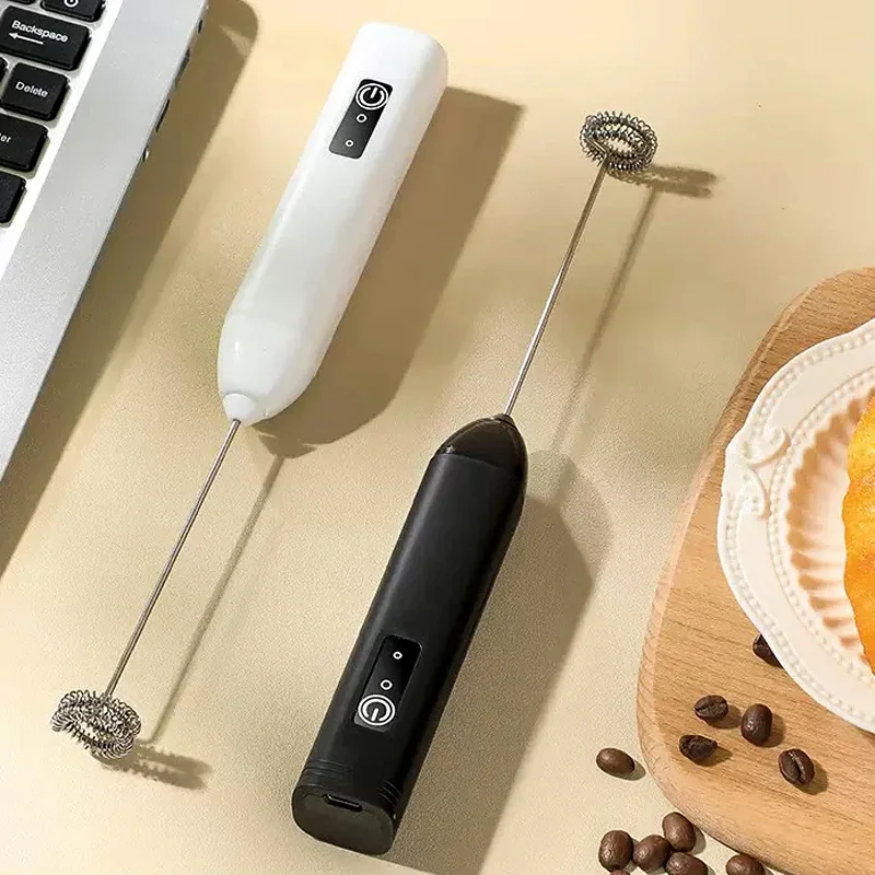 Elektrischer Milchaufschäumer, tragbarer Eierschläger, Handmixer, Kaffee-Schaumrührer, wiederaufladbarer Küchen-Milchschäumer für den Haushalt – Detail 6
