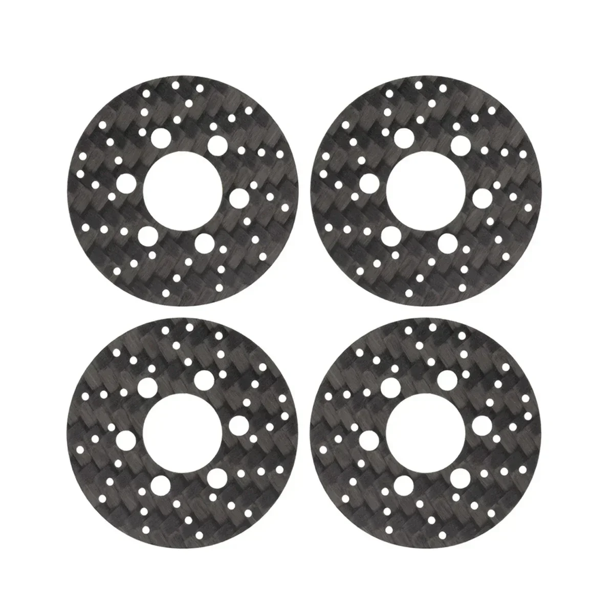 4Pcs 1MM Carbon Fiber SLW Scale Brake Rotors for 1/8 1/10 RC Crawler Rigs TRX4 SCX10 1.9 2.2 Beadlock Wheels Rim Upgrade Parts