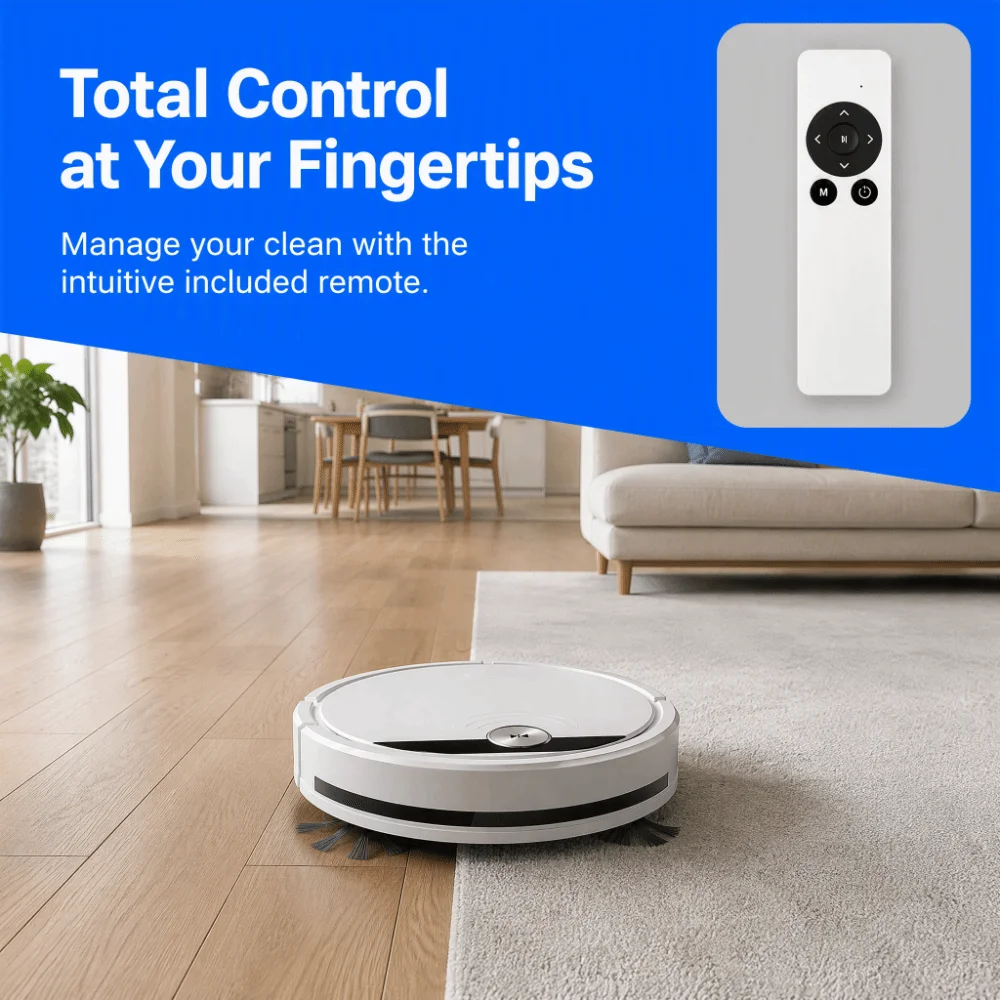 2800PA Suction Robot Vacuum Cleaner 3-in-1 Super Quiet Robotic Vacuum Remote Control Wet Dry Mopping Sweeping Robot Indoor Floor