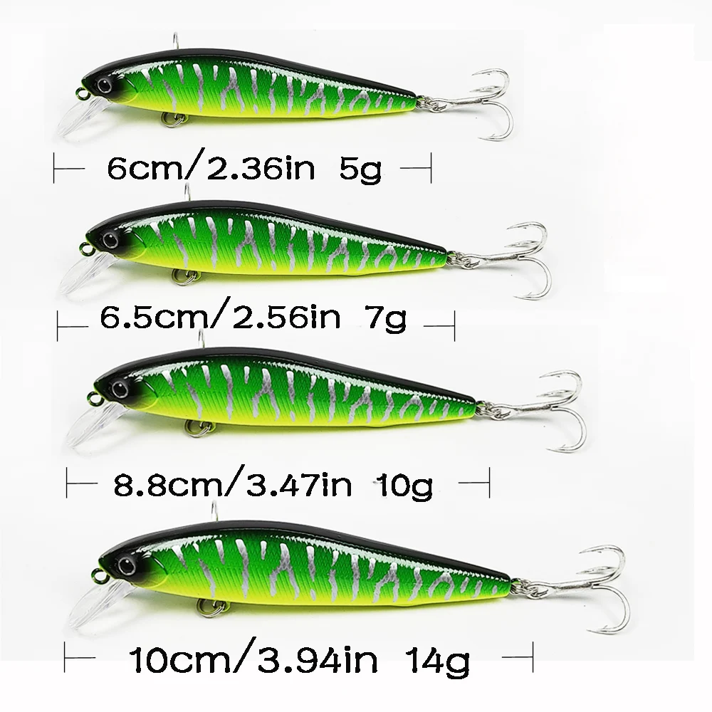 1Pcs Sinking Minnow Fishing Lure Wobblers 5g 7g 10g 14g Trout Artificial Jerkbait Bass Hard Bait Crankbaits Fishing Tackle image 2