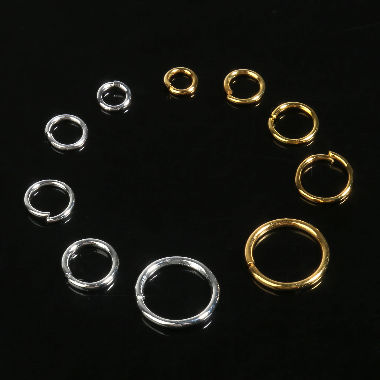 4-10 Mm Goud Zilver Mix Kleuren Open Jump Ring Connectoren Voor Ketting Bracelect Sieraden Maken Diy Accessoires Groothandel