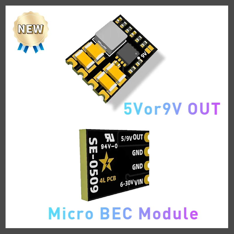 SE-0509 NEW Micro BEC Module Output 5Vor9V Adjustable In 6V~30V Synchronous Step-Down Regulator ,For RC FPV/Models/Drones/DIY