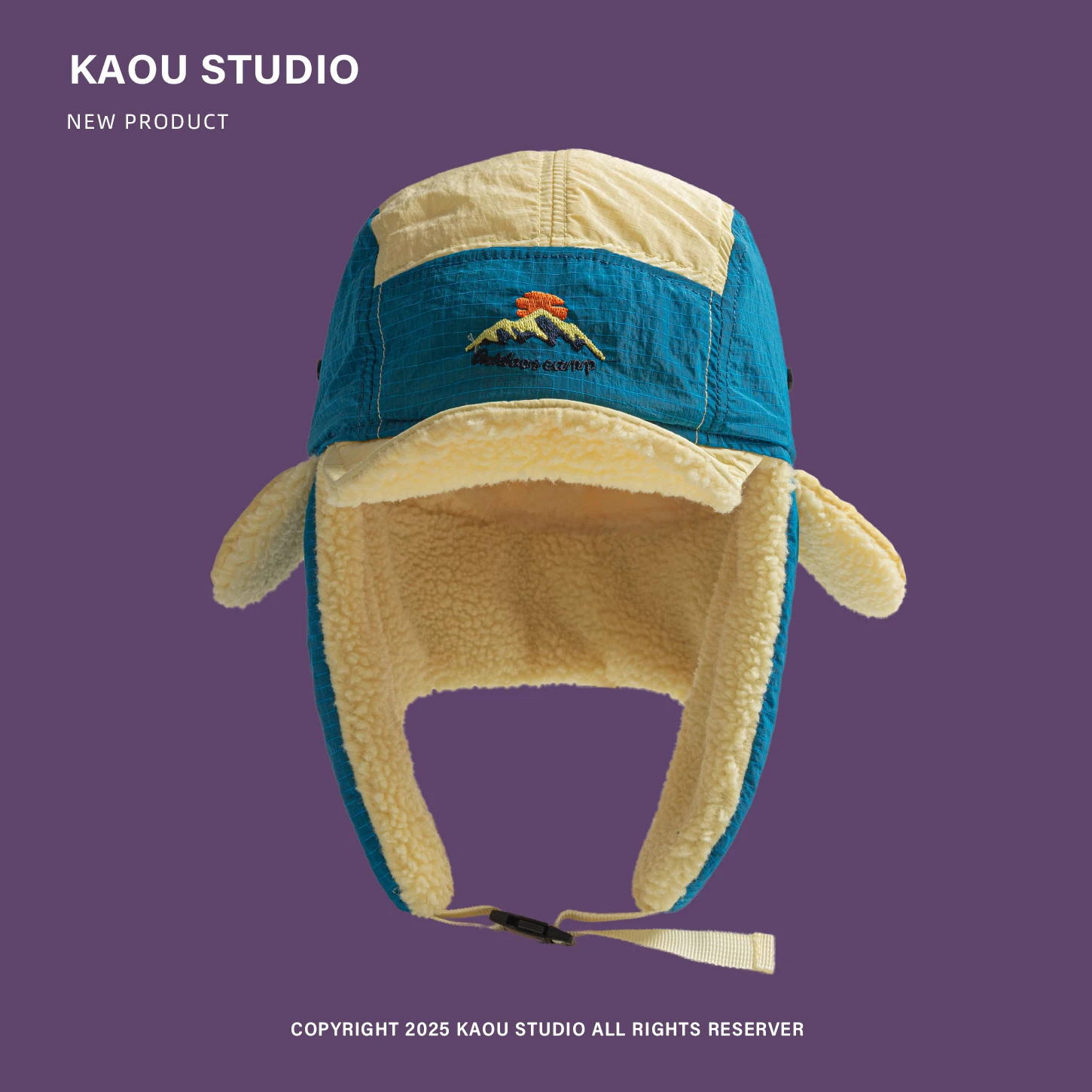 Windproof Ear Protection Lei Feng Hat for Men and Women, Winter Fleece-Lined Warm Outdoor Cold-Proof Travel Ski Snow Hat