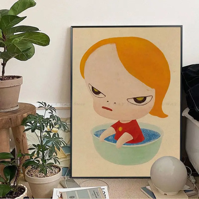 Yoshitomo Nara Dream Doll Cartoon DIY Poster Kraft Paper Vintage Poster Wall Art Painting Study Posters Wall Stickers