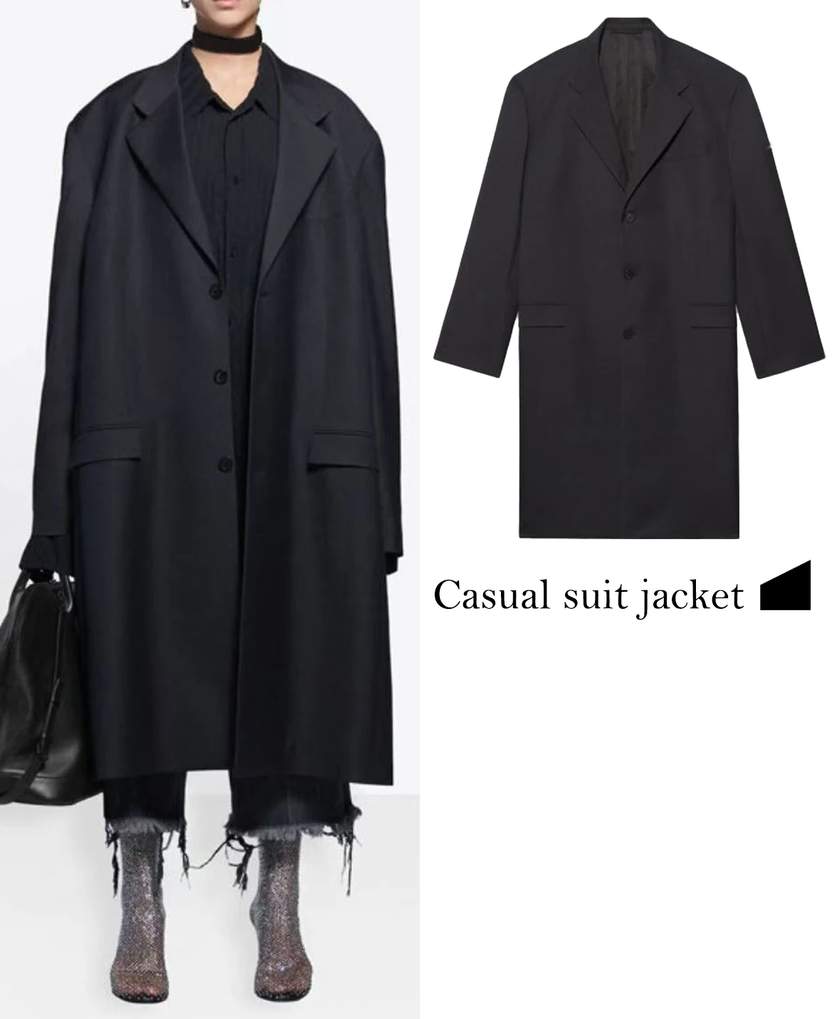 

FWRD Черный длинный однобортный плащ Модный и повседневный черный женский длинный однобортный плащ # FWRD0049