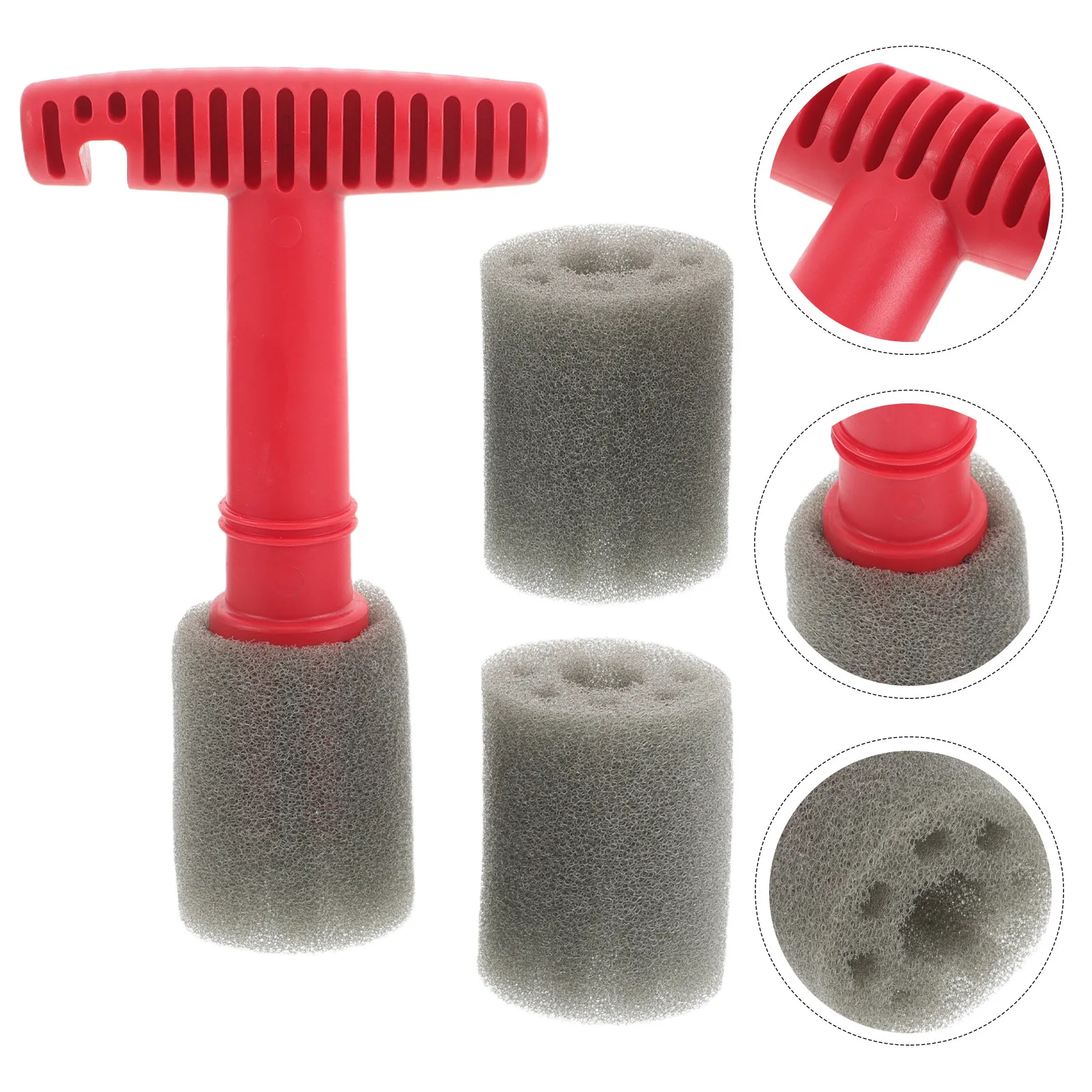 1Set Ergonomic Handle Car Wheel Cleaner Brush with Embedded Steel Rings Sturdy Bristles for Lug Nut Tire Screw Detailing