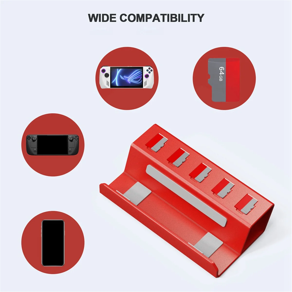 FEB-For Rog Ally Handheld Desktop Aluminum Alloy Stand Steamdeck/Switch Cell Phone Portable Simple
