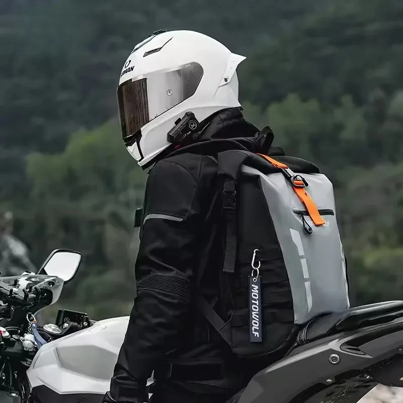 

Waterproof Motorcycle Backpack Durable Motorcycle Bag Casual Reflective Cycling Backpack Large Capacity Moto Bag 20L
