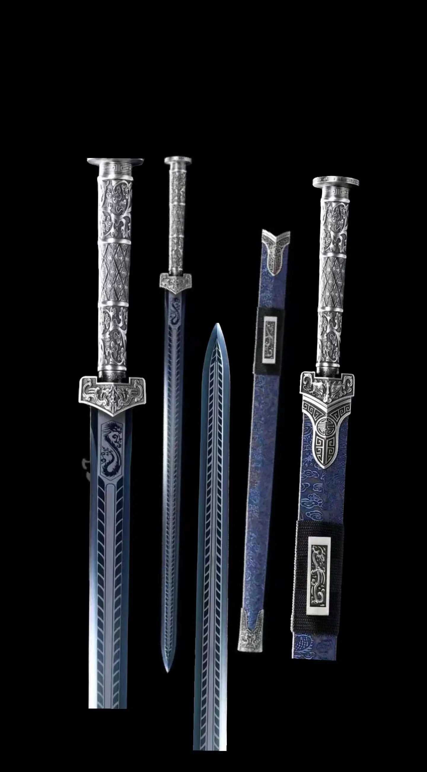 Real Chinese Kungfu Sword, Soaring to the Skies, Han Dy Style, Handmade Multi Refined High Manganese Steel Blade, Unsharp