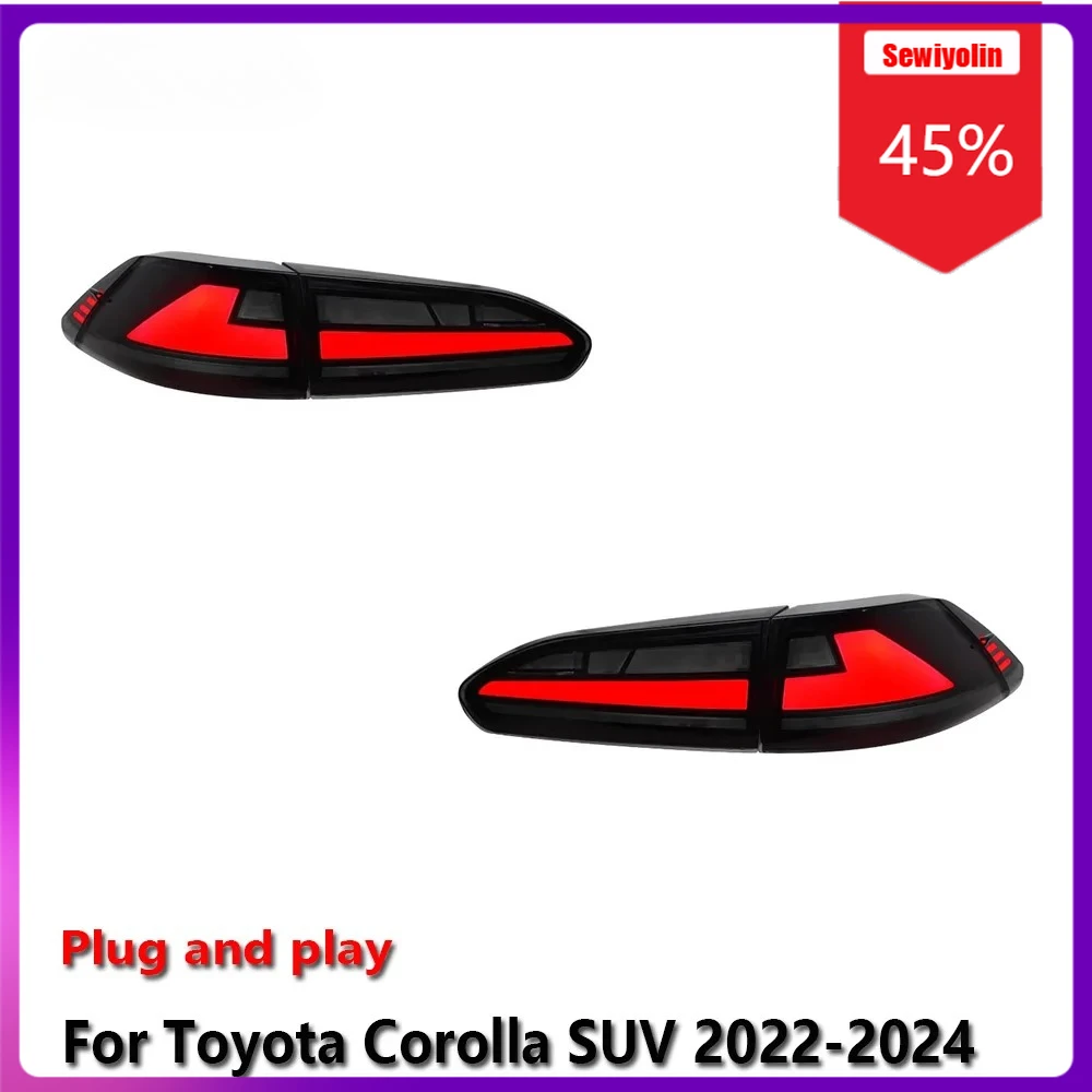 

Sewiyolin Car LED Lamp Tail Light Assemblies For Toyota Corolla SUV 2022-2024 Auto Fog DRL Brake Turn Signal Lamp
