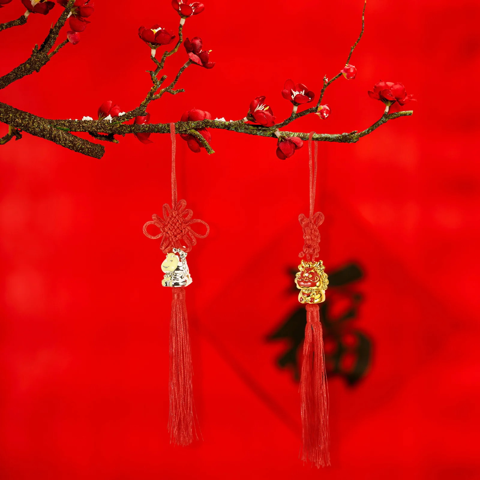 

6 Pcs Decorations Chinese Festival Hanging Ornaments New Year Decorative Style Pendant Spring Years