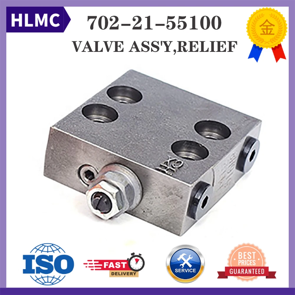 Excavator Hydraulic Parts PC130-7 PC160-7 PC110R PC118MR BR100JG BR200T BR350JG BR380JG Reducing Relief Valve Block 702-21-55100