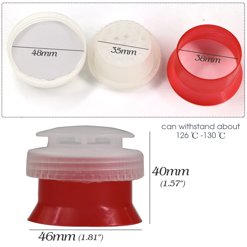 Waterproof Mushroom Spawn Grow Bag Ring Cap for Cultivating Edible Fungus Sealable Filter Cover Lock Loop Garden Planter Tool