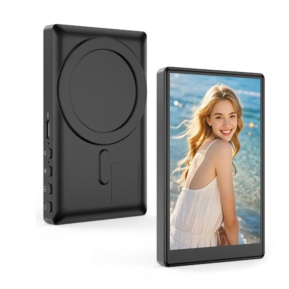 

Magnetic Phone Vlog Selfie Monitor Screen LCD Display 3.97in Screen Back Camera Monitor Wireless Selfie Display Screen