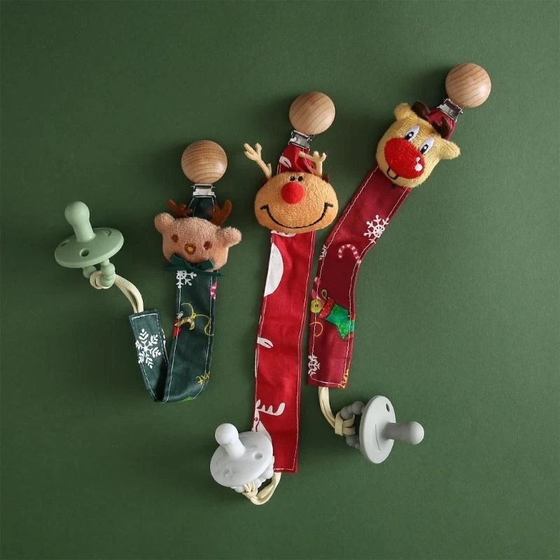 090B Pacifier Clips Cartoon Soothing Holder Newborn Soother Chains for Baby Infant Teether Teething Chain Shower Gift