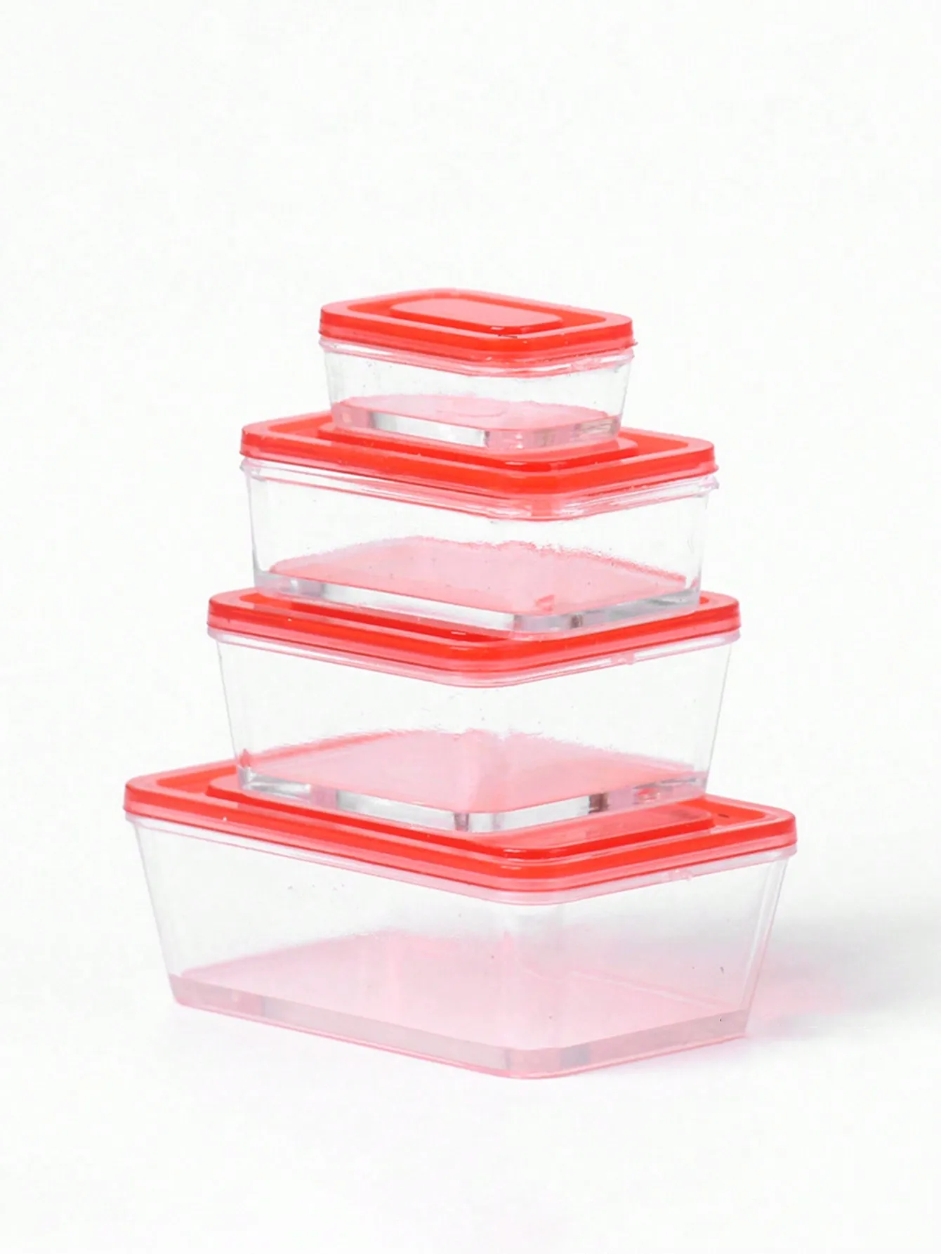 1 Set Dollhouse Miniature Food Storage Containers: 1/12 Scale Realistic Opening Lunchbox,Kitchen Refrigerator Decor Model