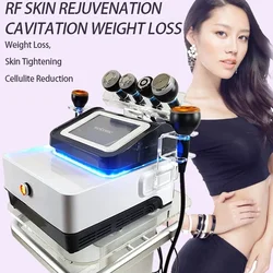 Professional Radiofrequency Lipolaser 6 in 1 Vacuum Therapy Cavitation 40k System Cavitation Skin Fat Removal Slimming Machin