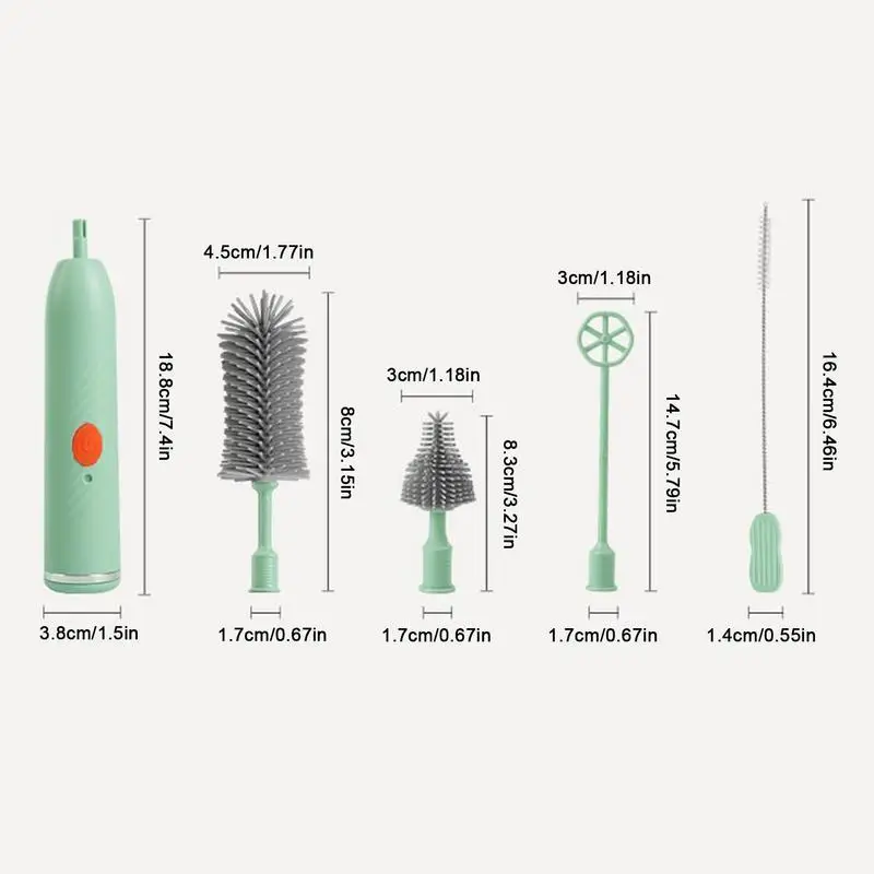 電気ボトルクリーナーブラシストロークリーナーブラシ電気防水充電式カップクリーニングツールポンプ部品ティーポット