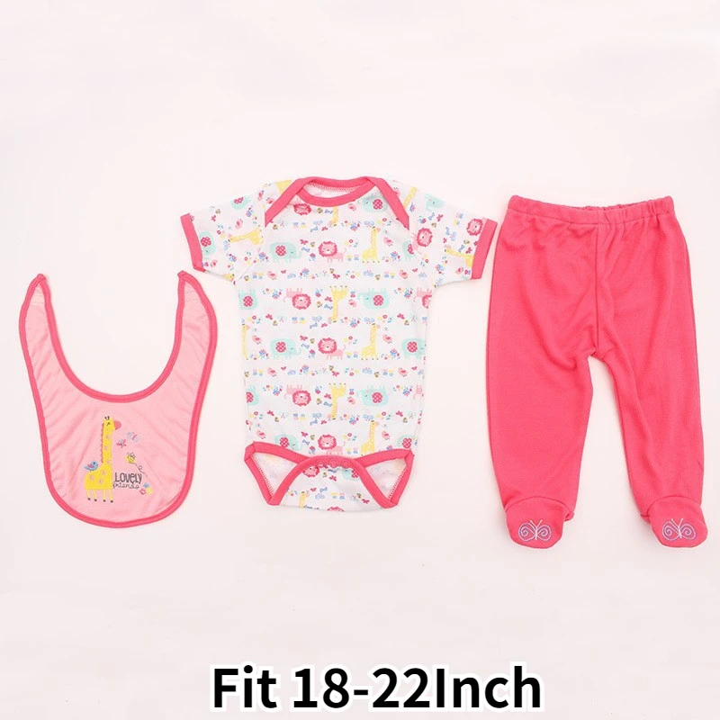 Doll Clothes For 18-22Inch Reborn Doll 45-55cm Reborn Baby Toddler Doll retooling Clothes Accessories Cute Dress