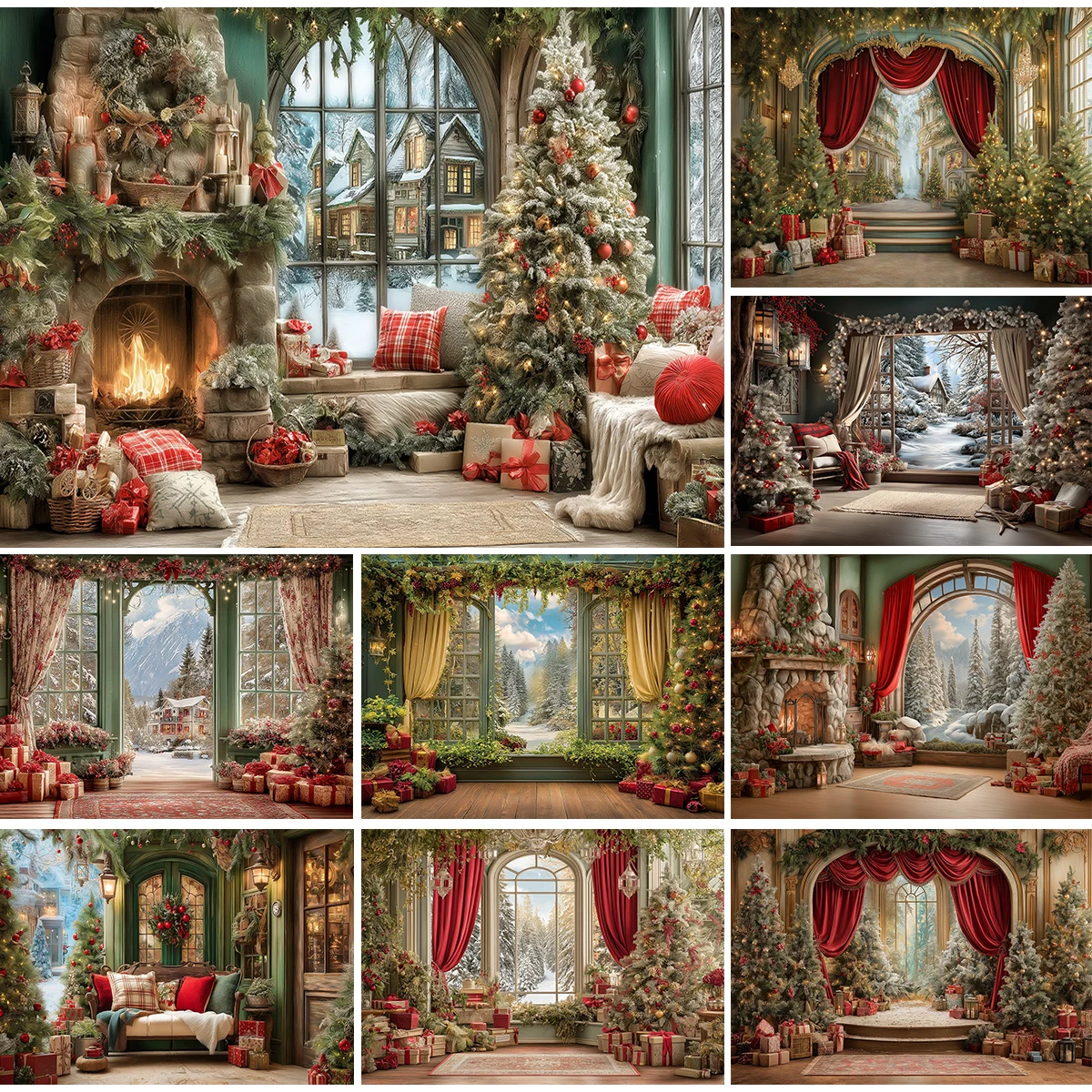 grande-janela-arvores-de-natal-cenarios-criancas-bebe-fotografia-aderecos-crianca-photocall-decoracoes-lareira-neve-cena-fundos