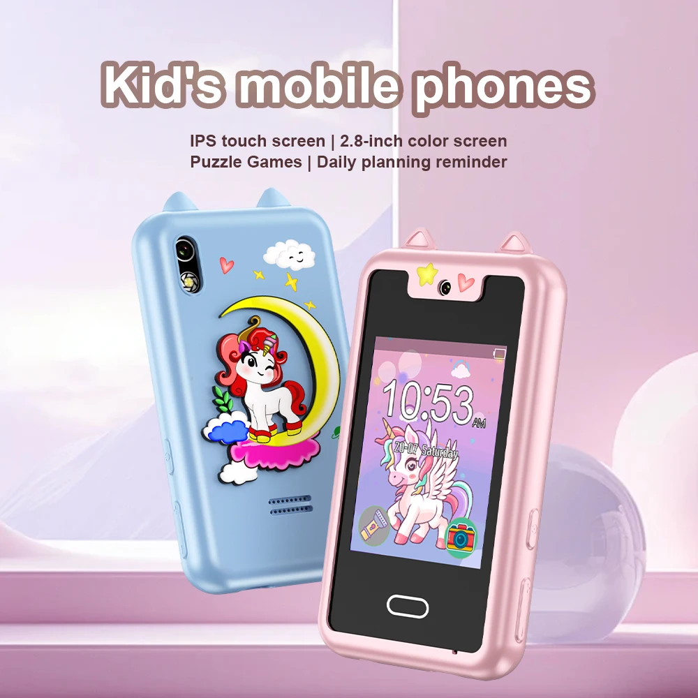 

2024 NEW SERVO E16 Kids Smart Phone Toy 2.8" Cartoon Touch Screen Baby Mobile Phones Educational Toys Dual Camera Learning Gifts