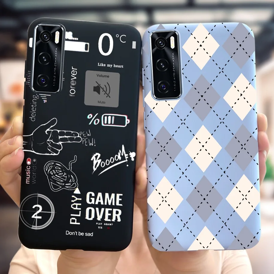 Para Vivo V20 SE Funda para Vivo V20 2021 Funda Cool pintado mate parachoques cubierta a prueba de golpes para VivoV20 V20SE V2022 V2023 Capa