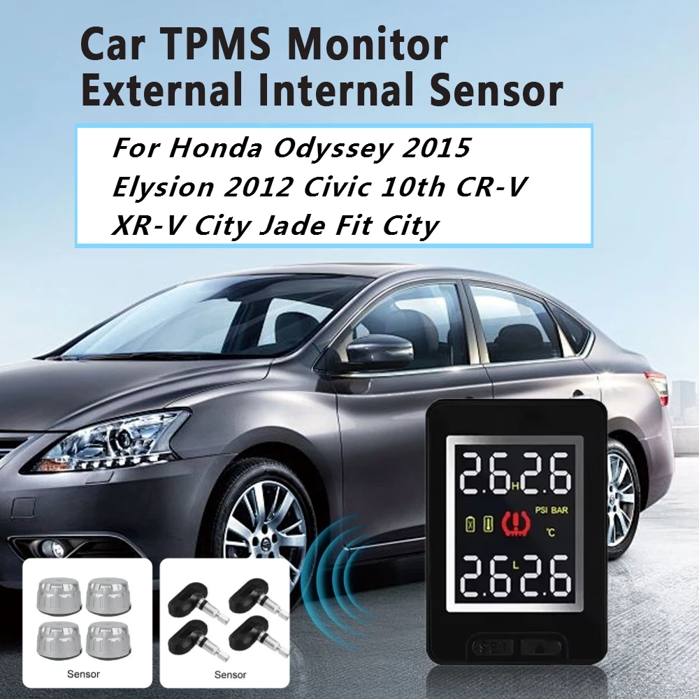 

4 шины TPMS охранная сигнализация системы контроля давления в шинах для Honda Odyssey 2015 Elysion 2012 Civic10th CR V XR V City Interior