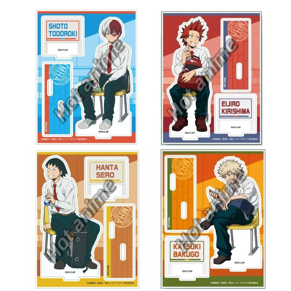 Double Hot 15cm My Hero Academia Anime MHA Boku no Hero Academia Midoriya Deku Denki OCHACO Bakugou Katsuki Acrylic Keychain